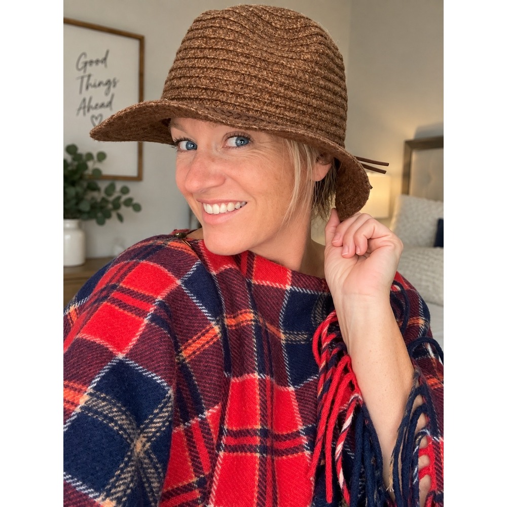 Sunday Afternoons Brown Fedora Hat S/M Braided Boho Western Fall